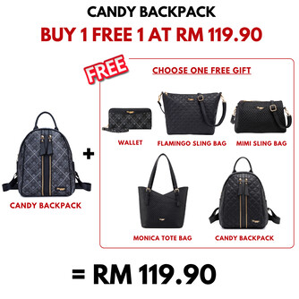 CANDY BACKPACK - BATIK BQ, BLACK